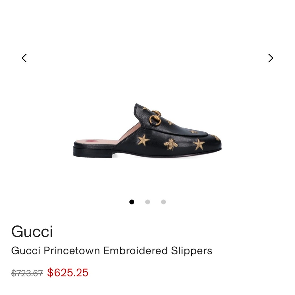 Gucci Princetowm embroidered slippers